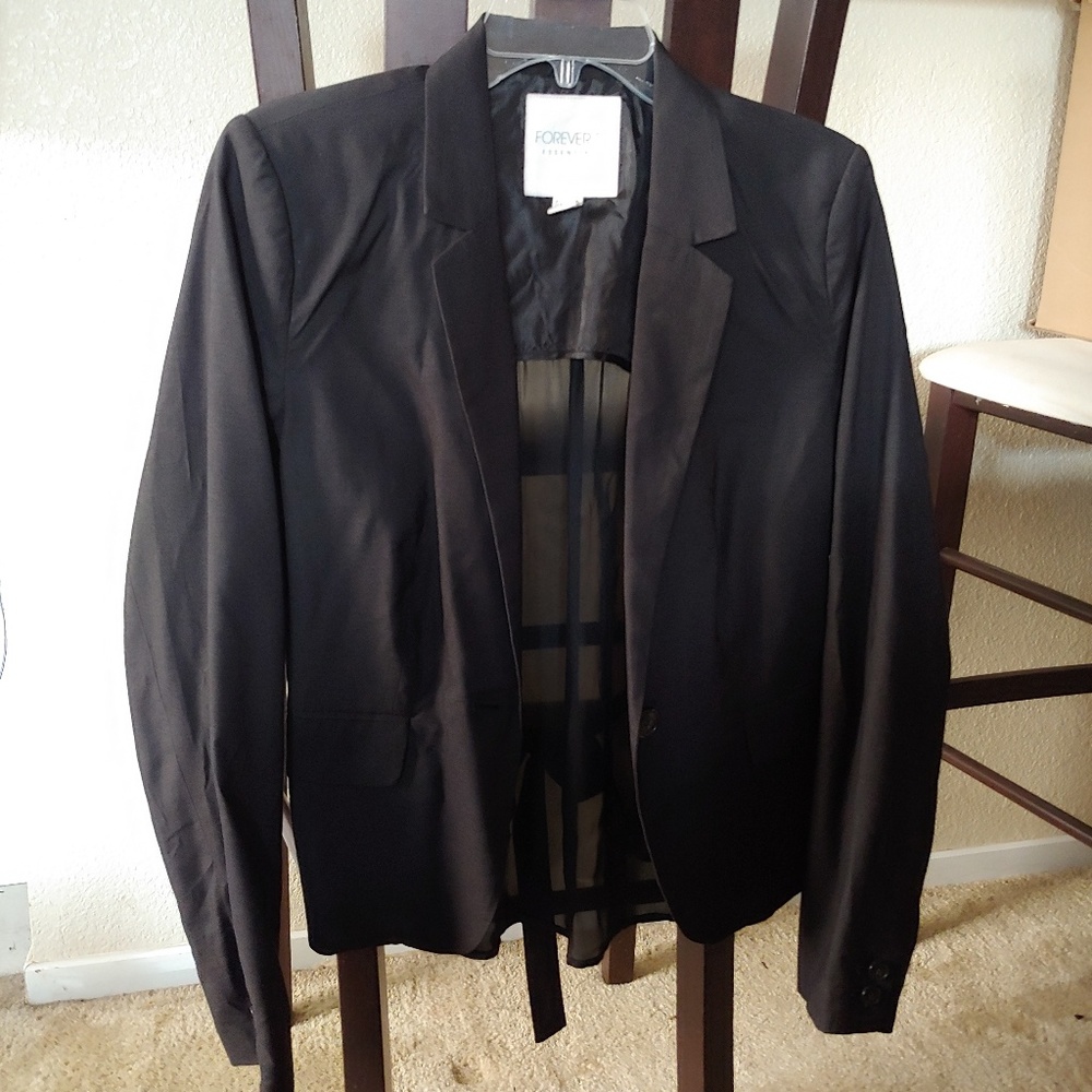 Forever 21 Sheer Backed Blazer